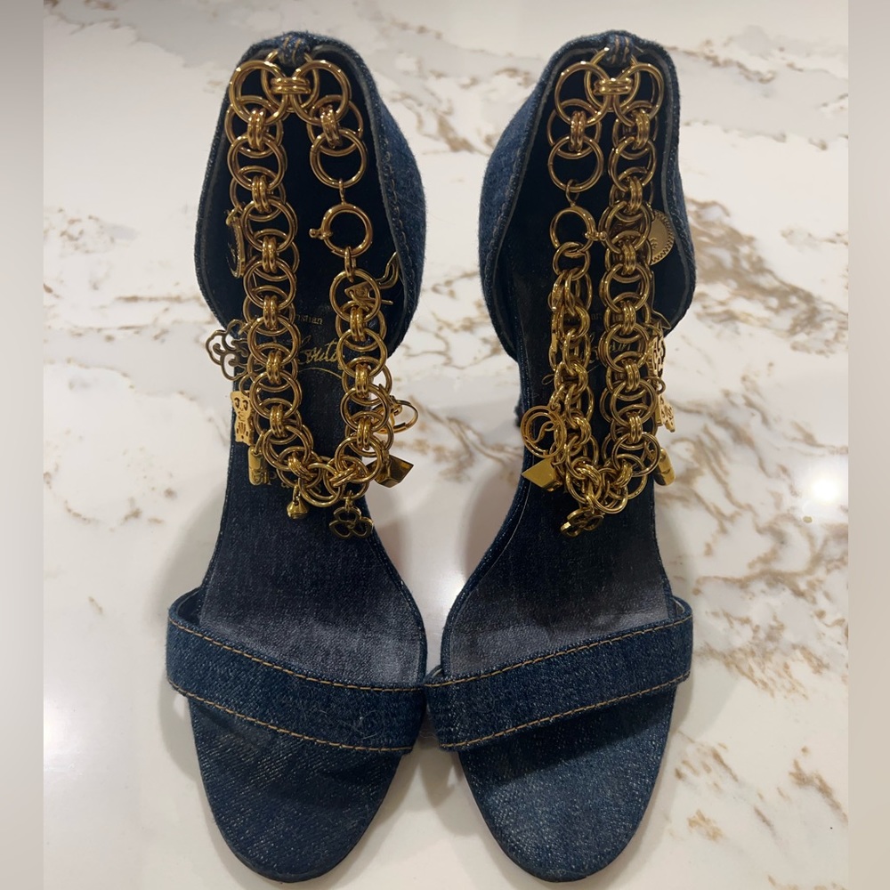 Christian Louboutin denim stilettos - Picture 1 of 6
